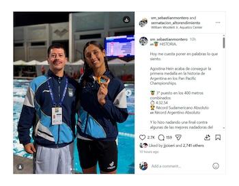 El mensaje del entrenador de Agostina Hein