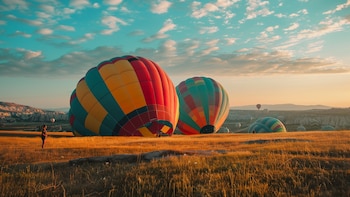 Tres globos aerostáticos aterrizaron de