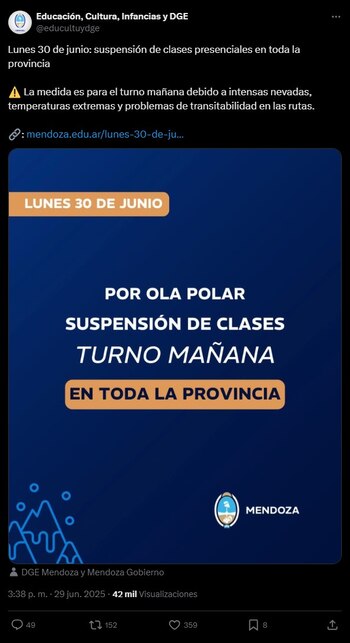 Mendoza registró más de 400
