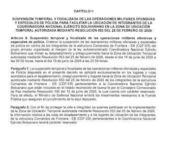 Capítulo II del Decreto 0603 del 13 de junio de 2026