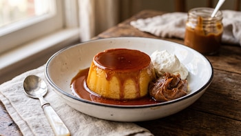 Receta de flan casero de dulce de leche, rápida y fácil