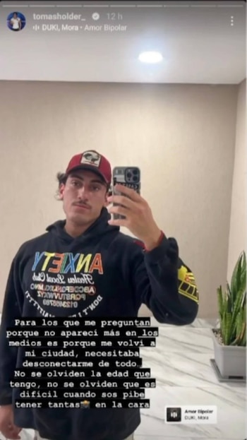 El posteo de Tomás Holder