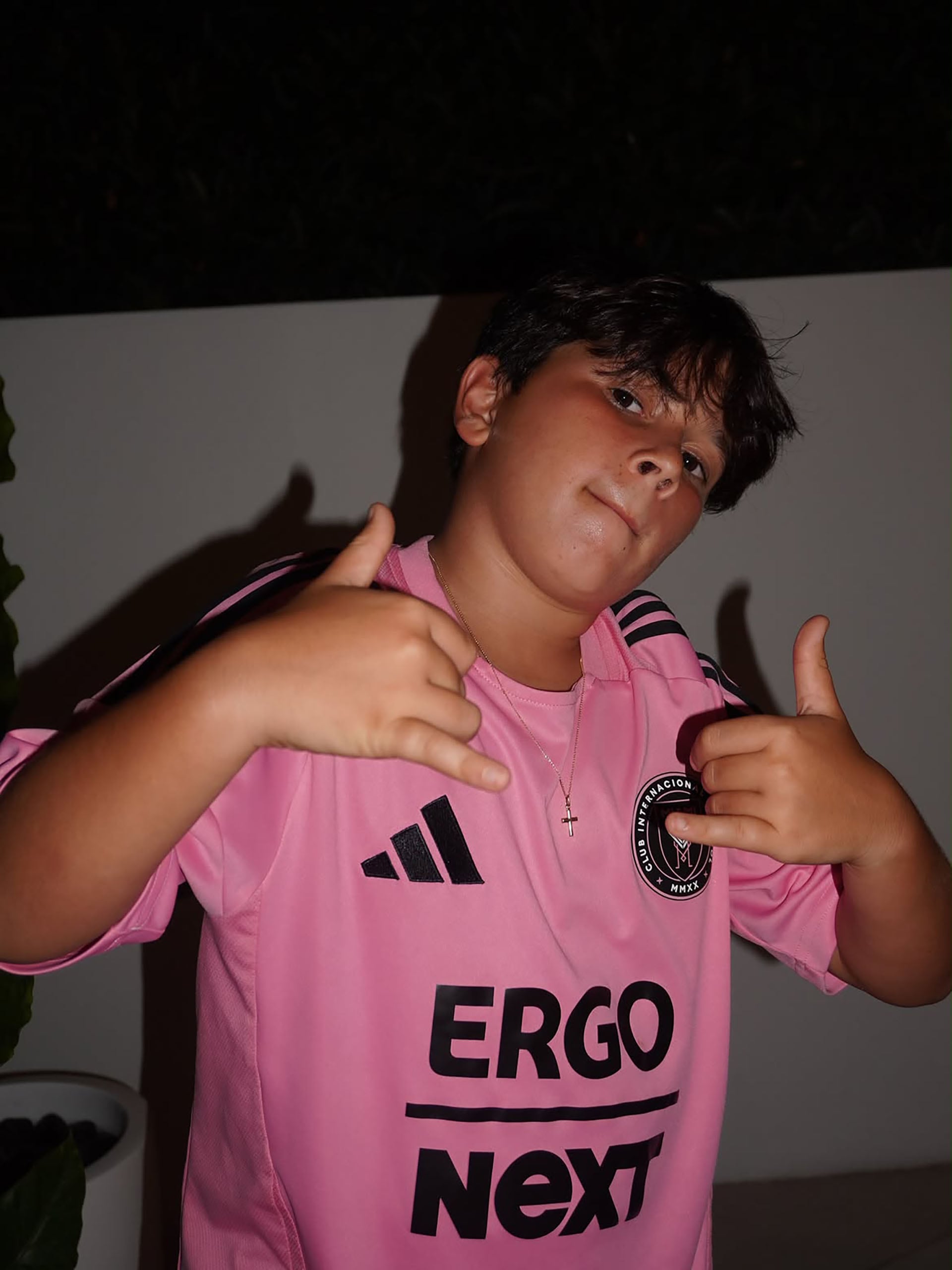 El gesto pícaro de Mateo Messi