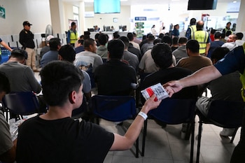 Llegada de migrantes a Guatemala deportados desde Estados Unidos