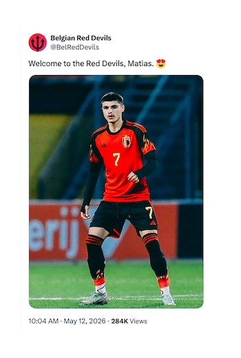 Tuit de Bélgica para Matías Fernández-Pardo