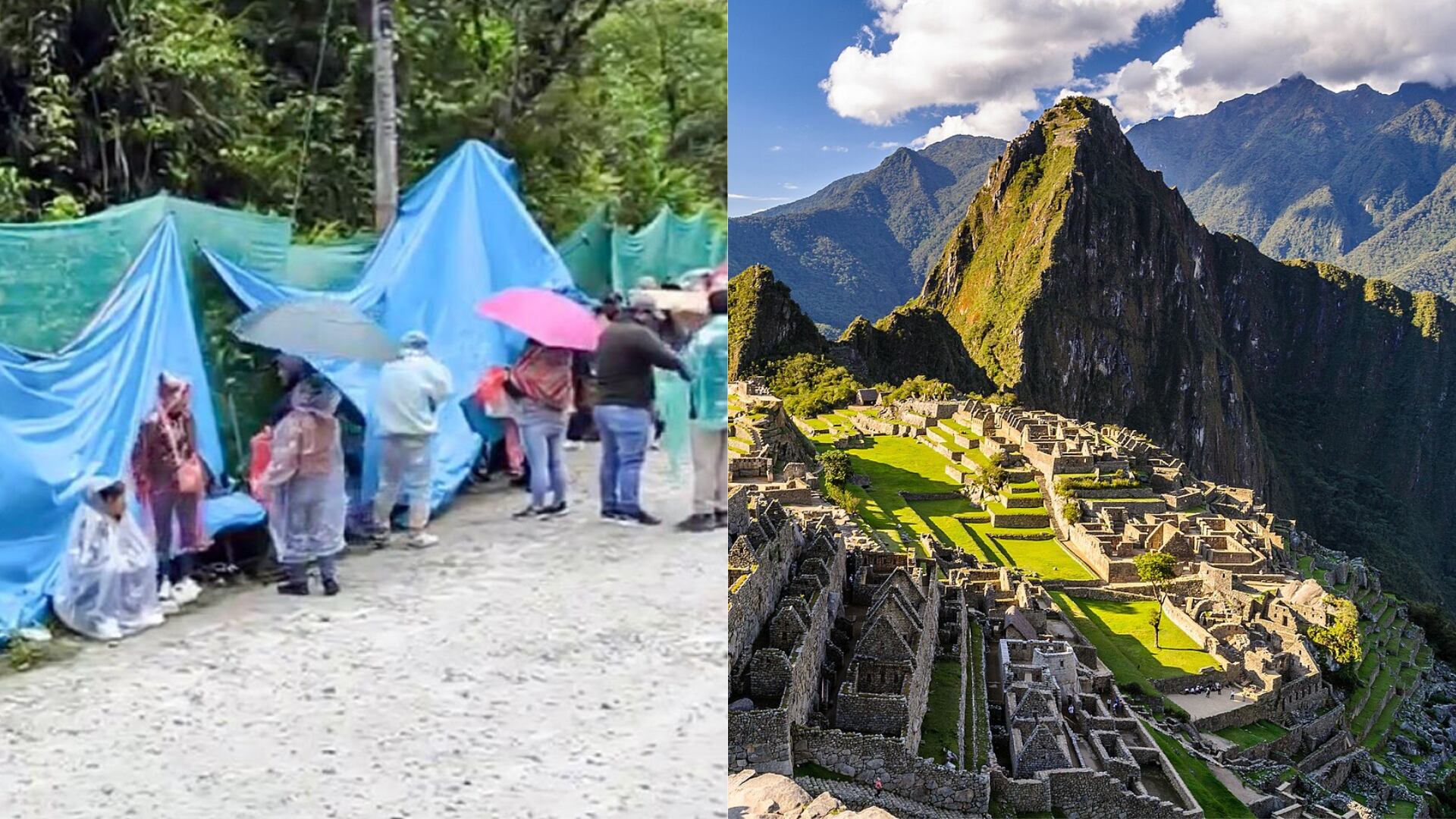 El Ministerio Público de Perú investiga la ocupación ilegal de terrenos en la carretera Hiram Bingham, que conecta Machu Picchu Pueblo con la Ciudadela Inca, en un contexto de tensión social. (Composición: Infobae Perú)