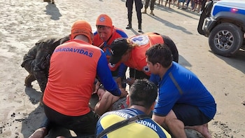 Las acciones conjuntas de varias instituciones hicieron posible la atención de once individuos que resultaron afectados tras un incidente marítimo registrado en la costa, según reportes oficiales de organismos de socorro (Foto cortesía Protección Civil)
