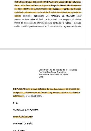 Fallo que favoreció a Eugenio