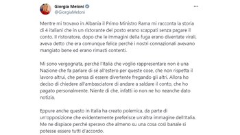 El mensaje de Meloni en