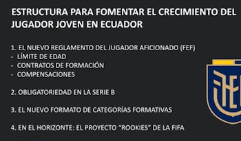 Esta es la estructura para fomentar el crecimiento del jugador joven en Ecuador - crédito Win Sports