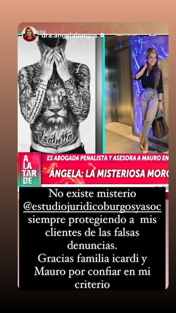 La reacción de Ángela Burgos