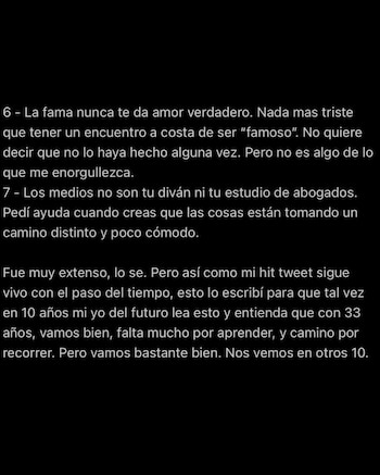 Las últimas dos apreciaciones de