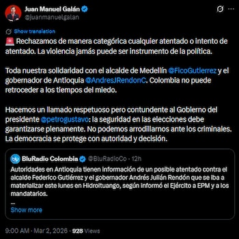 Juan Manuel Galán exige garantías