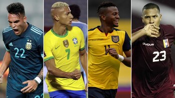 Argentina, Brasil, Venezuela y Ecuador