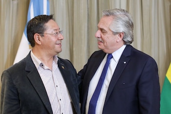 Alberto Fernández con su par de Bolivia, Luis Arce