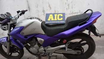 La moto secuestrada con similares