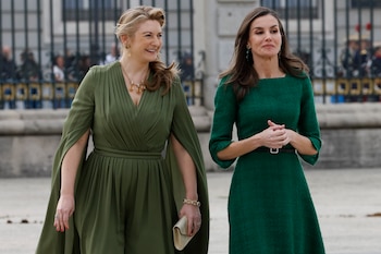 La reina Letizia y Stéphanie