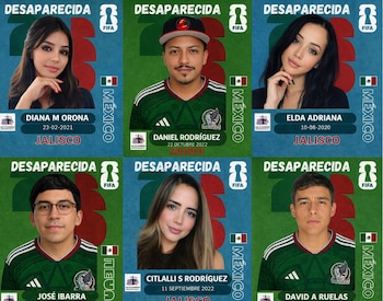 Familias y colectivos de búsqueda convierten la fiebre futbolera en una campaña que busca visibilizar la grave crisis de desapariciones en el Estado. (Facebook/ Colectivo Luz de Esperanza, Jalisco. Agrupación sin Fines de Lucro)