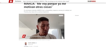 El ciclista habló sobre la relevación generacional en el ciclismo-crédito Marca