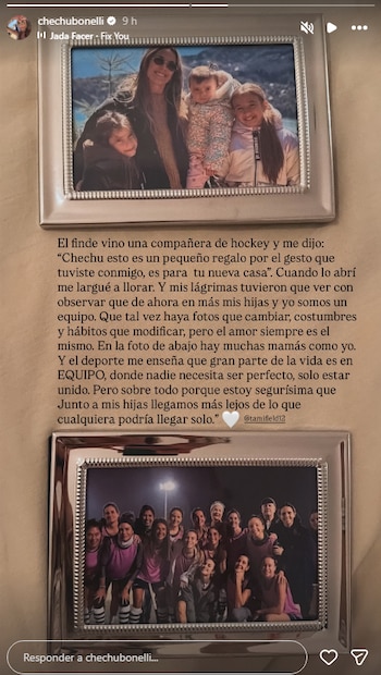 El regalo que emocionó a Chechu Bonelli hasta las lágrimas (Instagram)