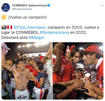 Redes sociales Conmebol Sudamericana.