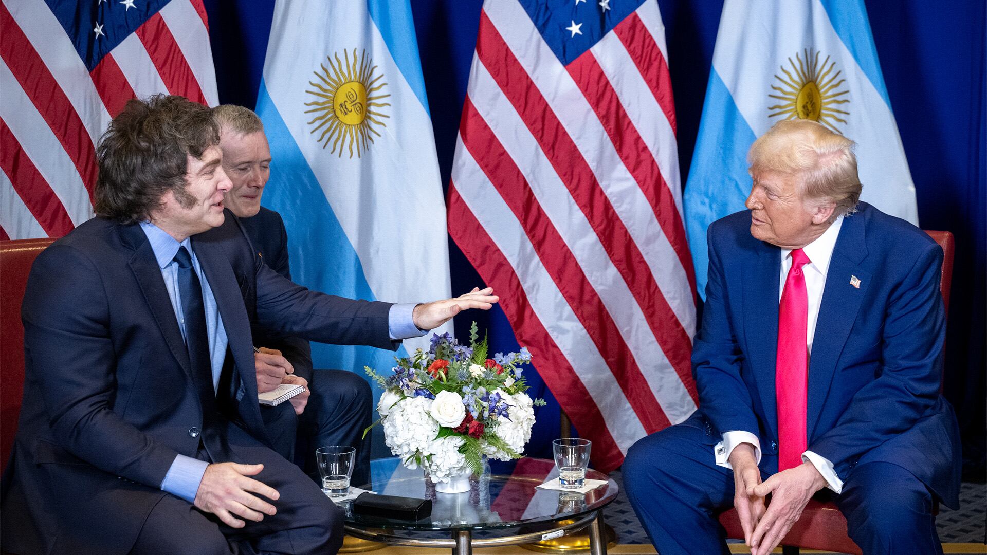 Javier Milei y Donald Trump durante la última reunión en Washington, (Estados Unidos)