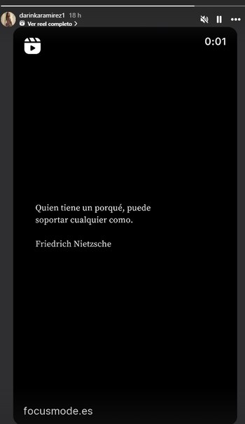 Darinka Ramirez publicó misterioso mensaje