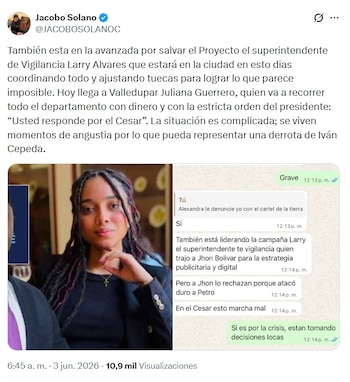 crédito @JACOBOSOLANOC/X
