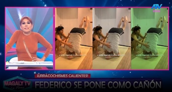 Magaly Medina se burla de la rutina de ejercicios de Federico Salazar: “Está oxidado”. Captura: Magaly TV La Firme.