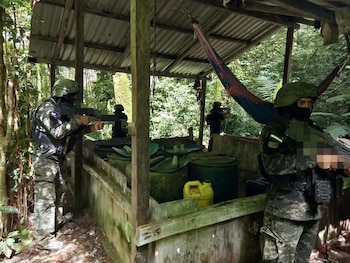 Las labores se desarrollaron como parte del apoyo a la Agencia Nacional contra el Crimen. (Foto: Fuerzas Armadas de Honduras)