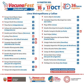Vacunafest 16 y 17 de