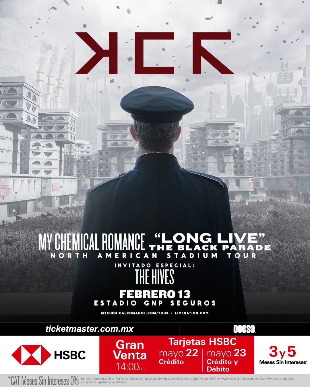 Póster oficial del anuncio. (Ocesa Rock)