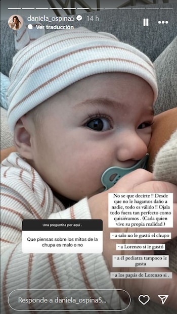 Daniela Ospina respondió a las críticas que recibió por dejar de lactar a su bebé: “Es muy fácil hablar” - Infobae