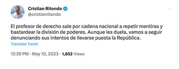 Cristian Ritondo y una chicana