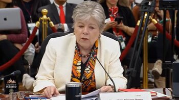 Alicia Bárcena durante 'La Mañanera'