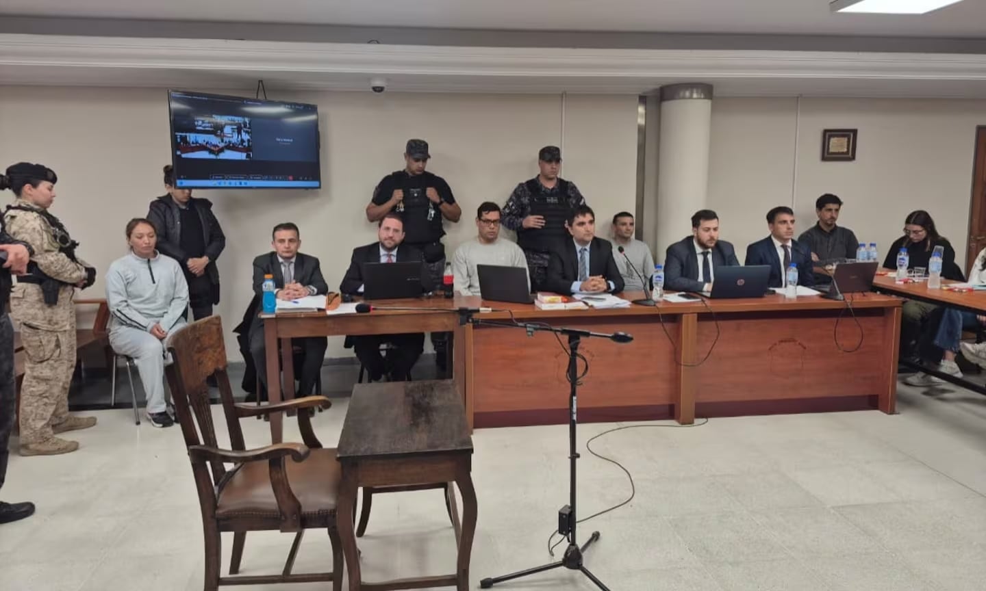Los tres acusados, previo a la lectura de la sentencia (Gentileza: El Doce.tv)