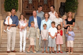Los reyes eméritos junto a