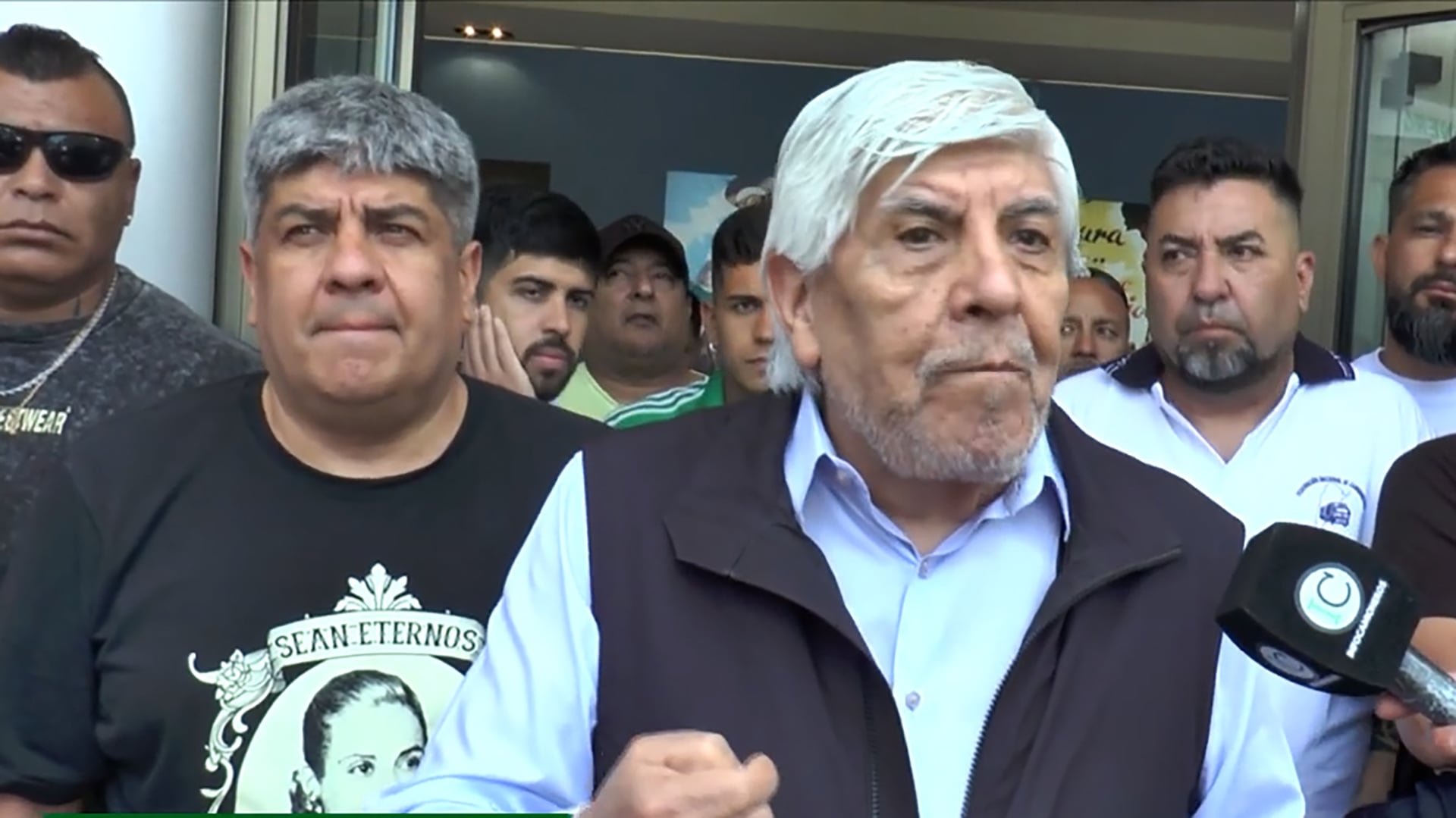 Hugo Moyano y su hijo Pablo, líderes del Sindicato de Camioneros