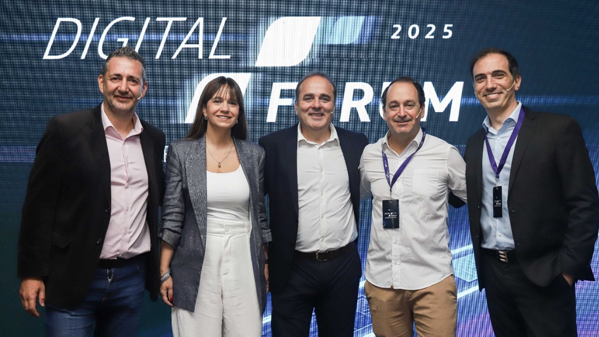 Claudio Lombardo, Flor Rodríguez, Leandro Tangreti, Martín Pruzanski y Leonardo Marzano (Movistar)