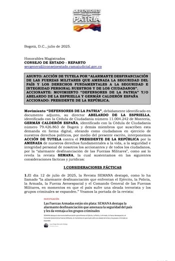 Tutela contra Gustavo Petro por