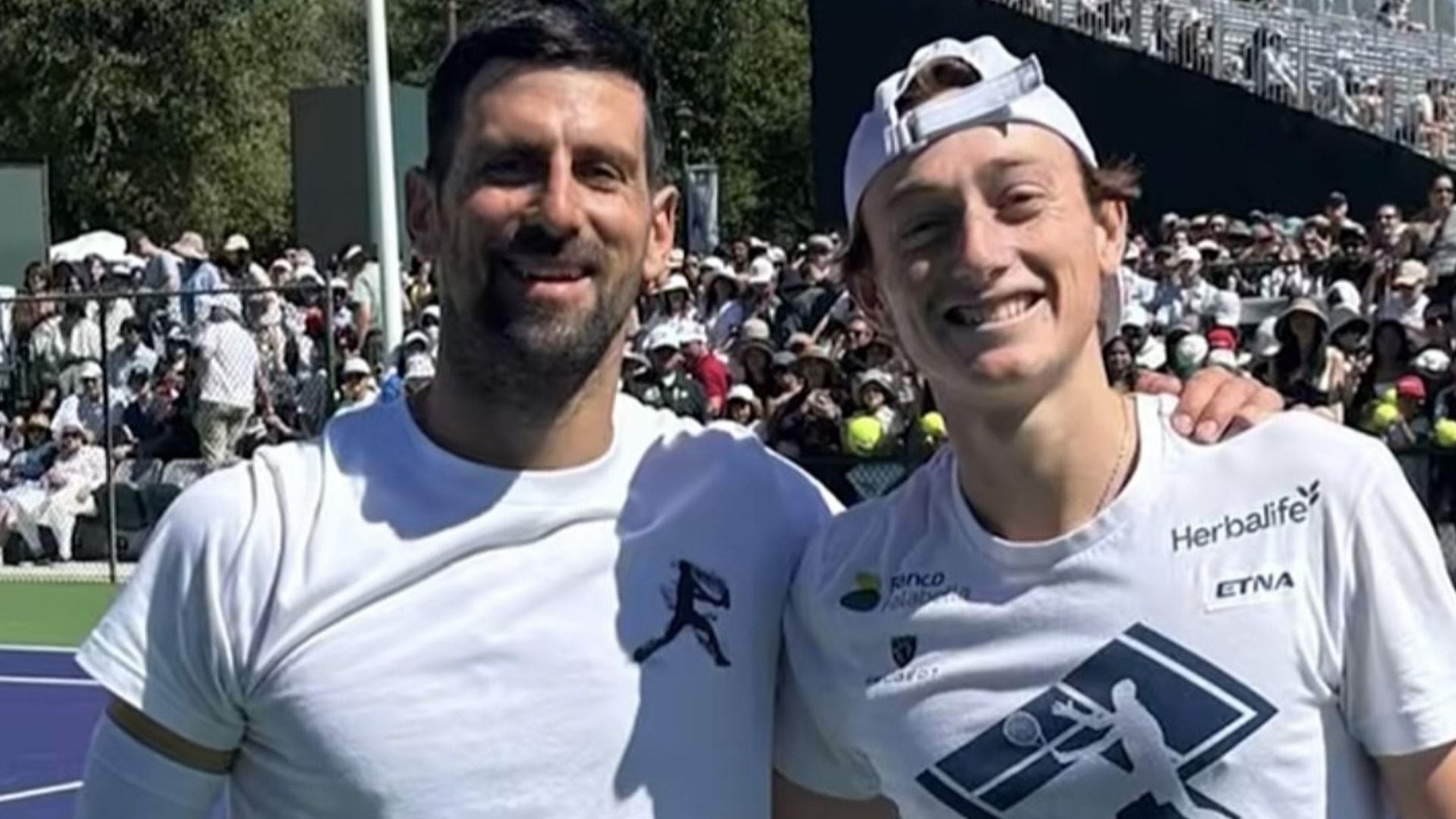 Ignacio Buse y su respuesta en Instagram a la felicitación de No0vak Djokovic. Crédito: X.