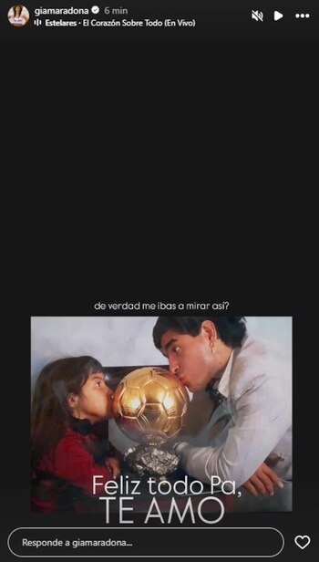 Gianinna Maradona y un mensaje