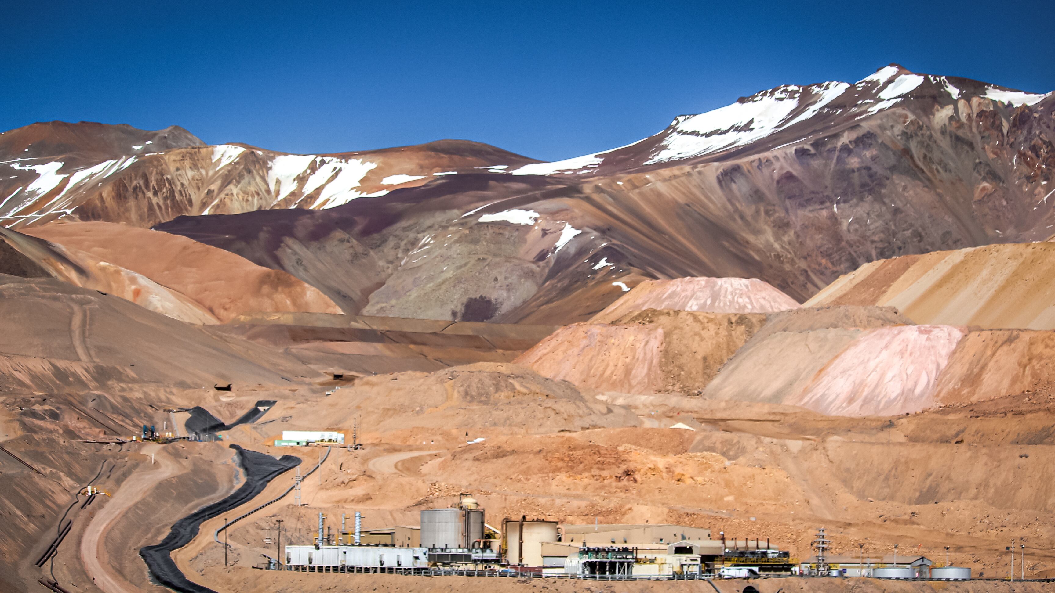 Vista aérea del campamento de explotación de oro Veladero, en la provincia de San Juan
(Rocío Klipphan)