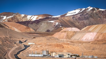 Vista aérea del campamento de