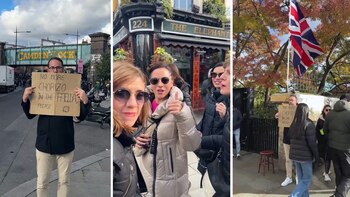 El hombre se paró con