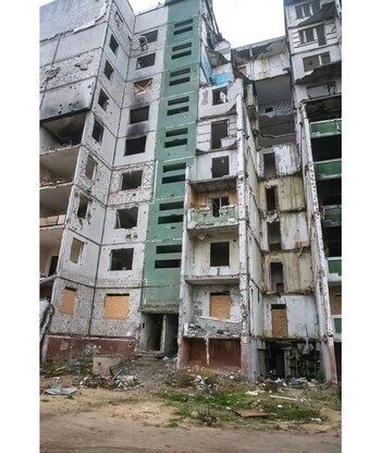 Bombardeo ruso sobre Chernihiv