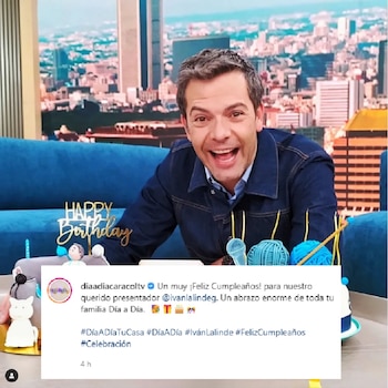 Iván Lalinde y su mensaje de cumpleaños. Foto: @diaadiacaracoltv