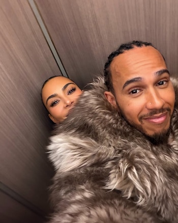 Kim Kardashian con Lewis Hamilton