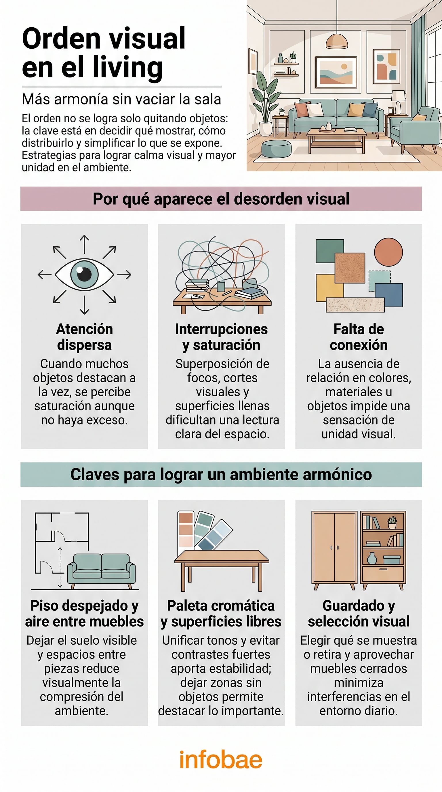 La edición del ambiente ordena sin necesidad de descartar objetos. (Imagen Ilustrativa Infobae)
