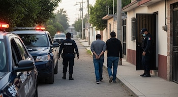 Al percatarse de la presencia policial, los sujetos intentaron huir, pero fueron alcanzados y detenidos en el lugar, detalló la SSC. (Imagen ilustrativa potenciada con IA | Infobae México)